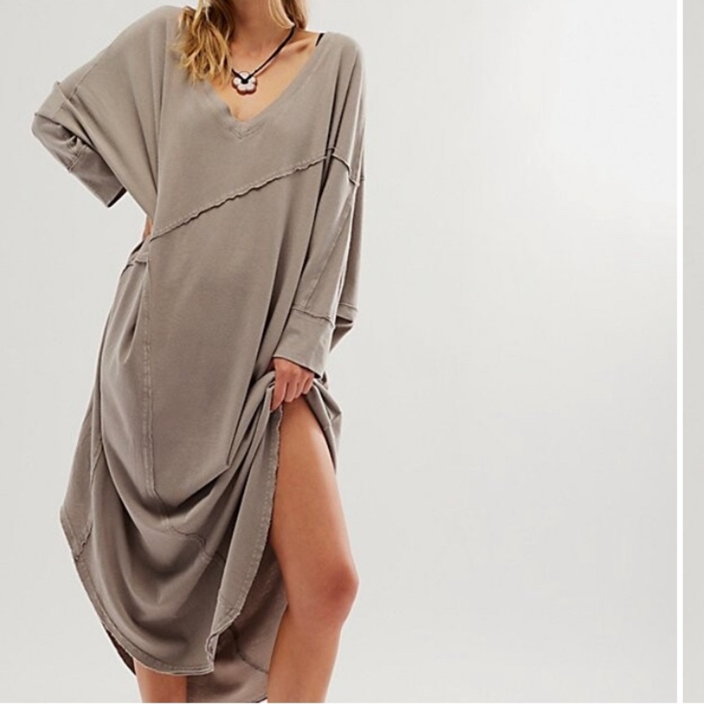 Free People Dusk to Dawn Nightie in Satellite